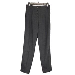 MASSIMO DUTTI 98% Wool Pocket Office Elastic High‎ Waist Grey Trousers 36